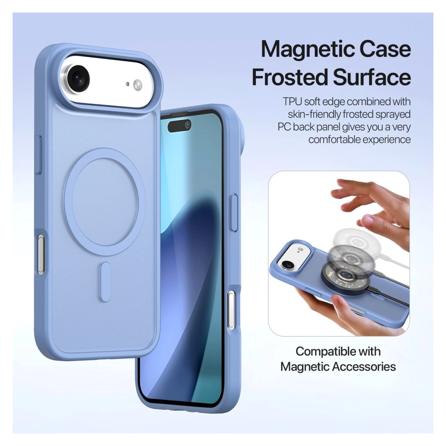 Dux Ducis Lawa Apple iPhone Air Hoesje 2-in-1 Wallet Book Case MagSafe Blauw afbeelding 8