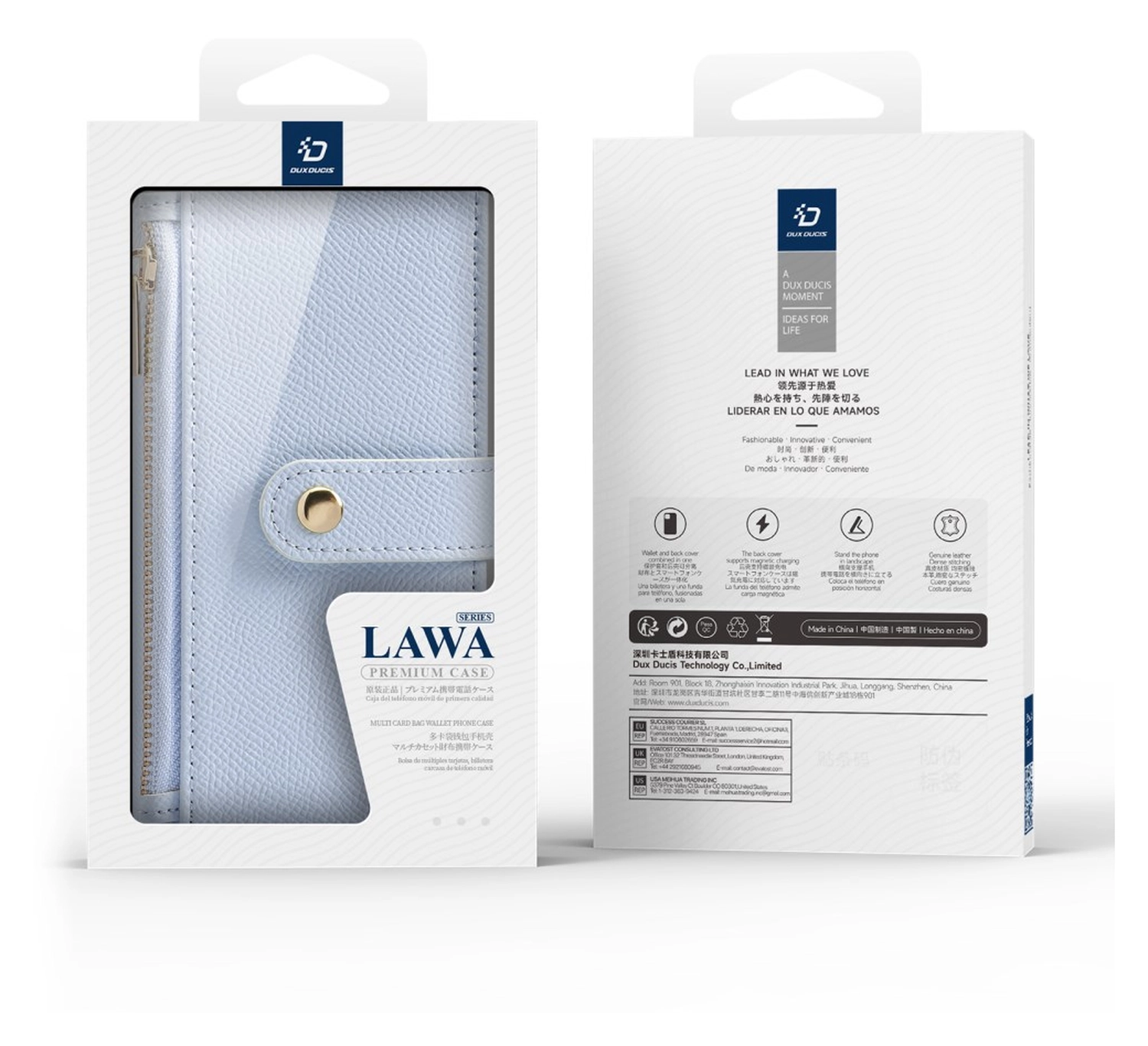 Dux Ducis Lawa Apple iPhone 17 Pro Hoesje 2-in-1 Wallet Book Case MagSafe Blauw afbeelding 12