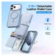 Dux Ducis Lawa iPhone 17 Pro Max Hoesje 2-in-1 Wallet Book Case MagSafe Blauw afbeelding 3