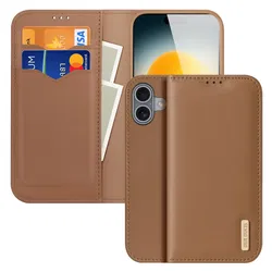 Dux Ducis Hivo Apple iPhone 17 Hoesje RFID Book Case Bruin afbeelding