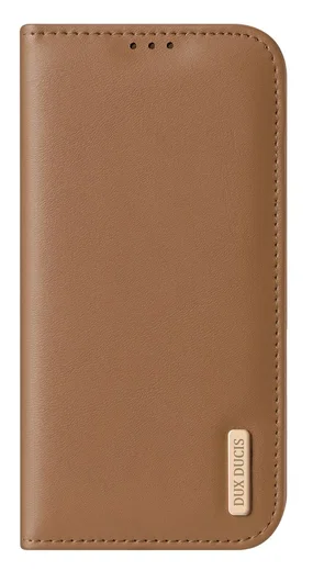 Dux Ducis Hivo Apple iPhone 17 Hoesje RFID Book Case Bruin afbeelding 2