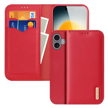 Dux Ducis Hivo Apple iPhone 17 Hoesje RFID Book Case Rood