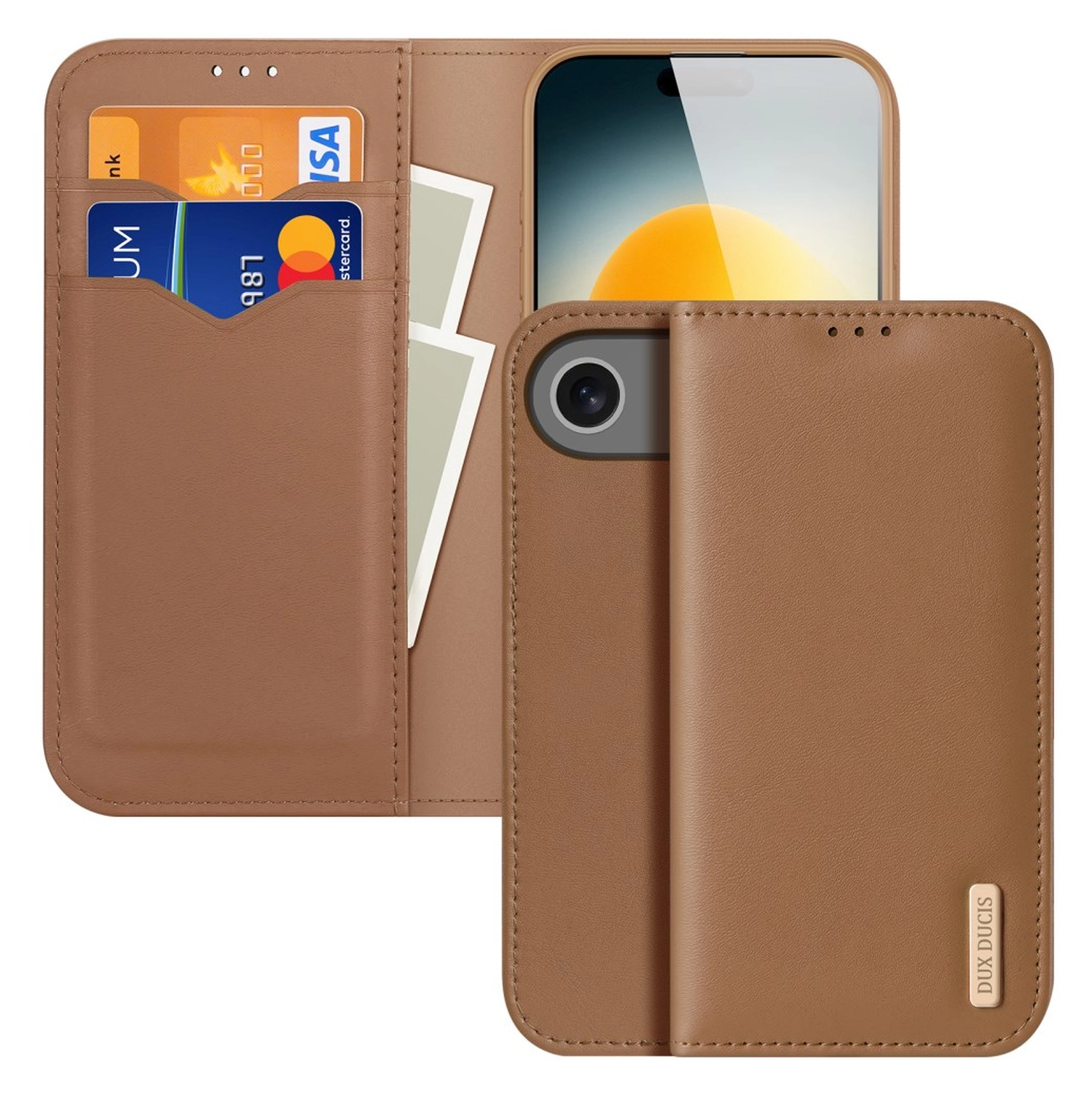 Dux Ducis Hivo Apple iPhone Air Hoesje RFID Book Case Bruin afbeelding 1