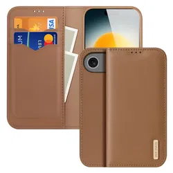 Dux Ducis Hivo Apple iPhone Air Hoesje RFID Book Case Bruin afbeelding