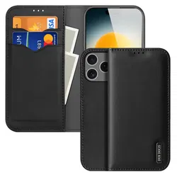Dux Ducis Hivo Apple iPhone 17 Pro Hoesje RFID Book Case Zwart afbeelding