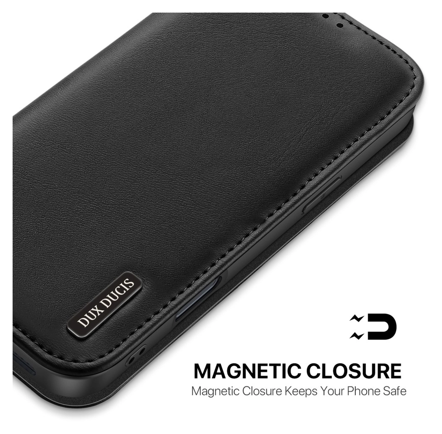 Dux Ducis Hivo Apple iPhone 17 Pro Hoesje RFID Book Case Zwart afbeelding 6