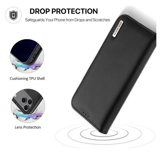 Dux Ducis Hivo Apple iPhone 17 Pro Max Hoesje RFID Book Case Zwart afbeelding 5