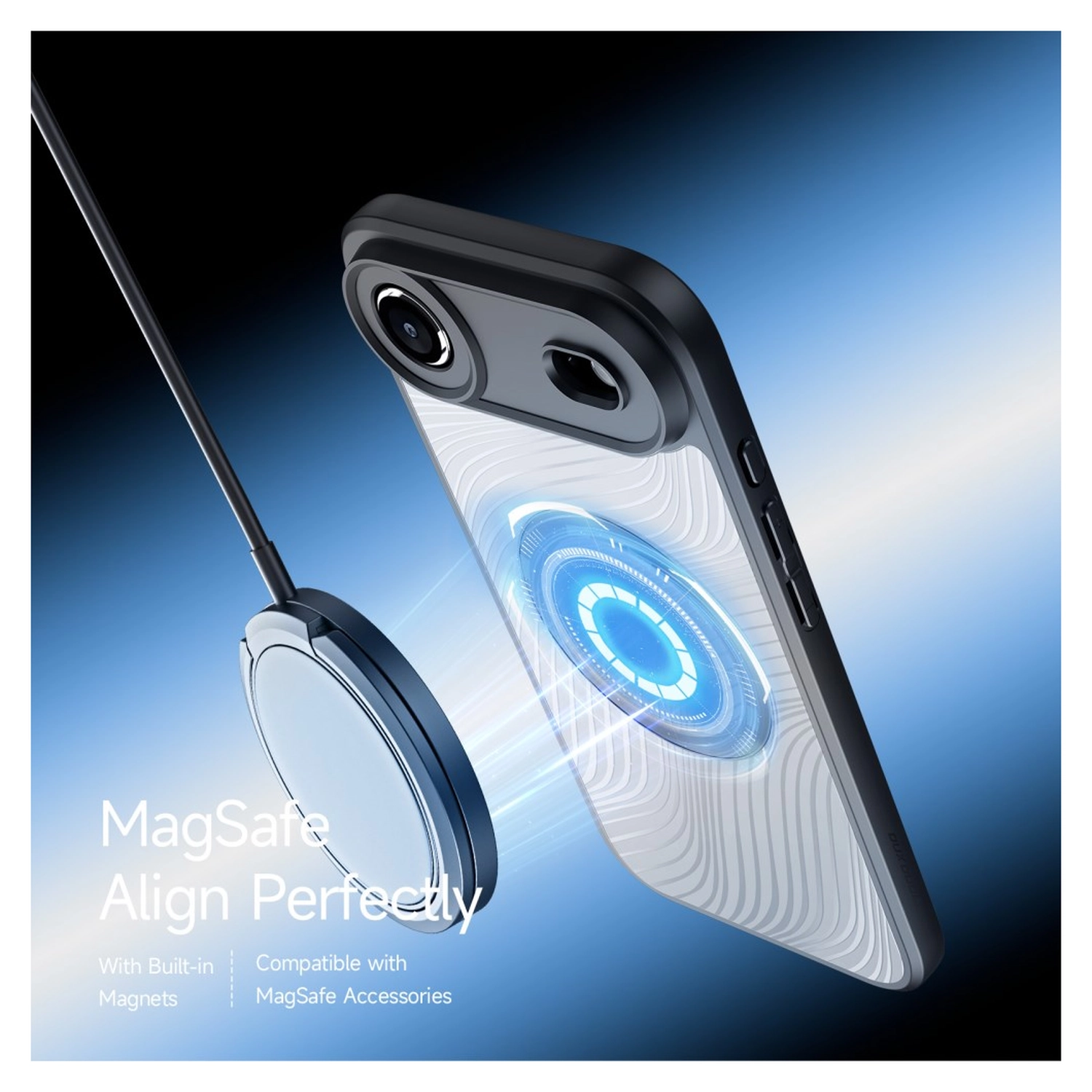 Dux Ducis Aimo Apple iPhone Air Hoesje MagSafe Back Cover Zwart afbeelding 3
