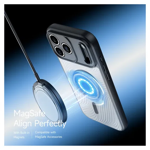 Dux Ducis Aimo Apple iPhone 17 Pro Hoesje MagSafe Back Cover Zwart afbeelding 3