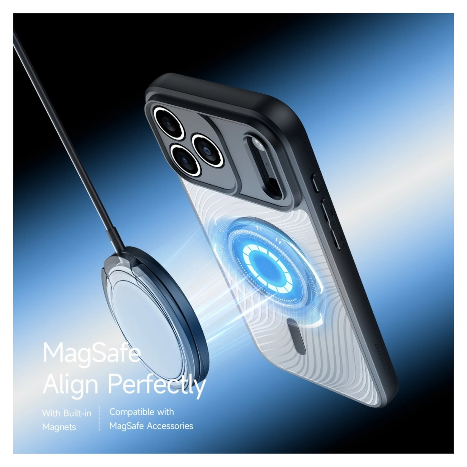 Dux Ducis Aimo Apple iPhone 17 Pro Max Hoesje MagSafe Back Cover Zwart afbeelding 3