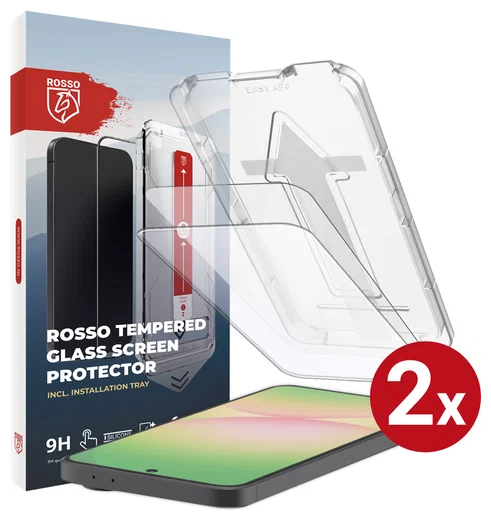Rosso Samsung Galaxy A56 / S24 FE Tempered Glass met Installatietray (2-Pack) afbeelding 1