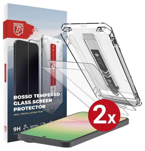 Rosso Samsung Galaxy A56 / S24 FE Tempered Glass met Installatietray (2-Pack) afbeelding 12