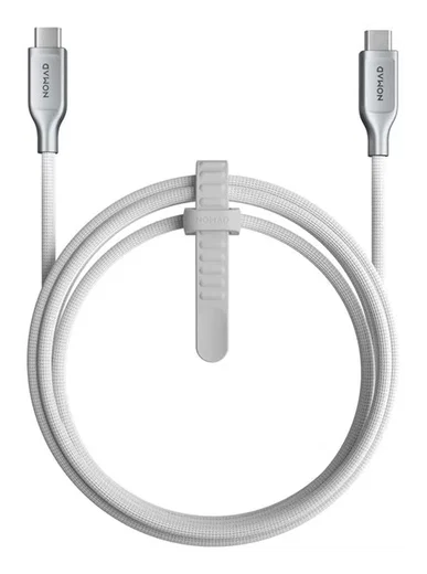 Nomad Kevlar USB-C naar USB-C Kabel 240W Power Delivery Fast Charge 1.5M Wit afbeelding 1