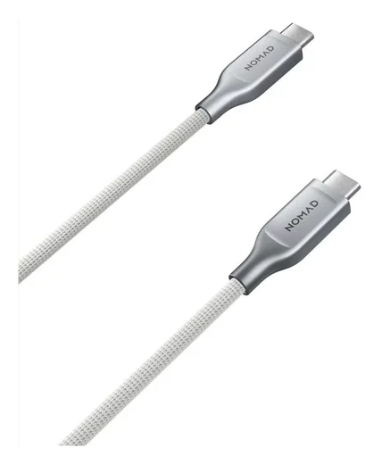 Nomad Kevlar USB-C naar USB-C Kabel 240W Power Delivery Fast Charge 1.5M Wit afbeelding 2