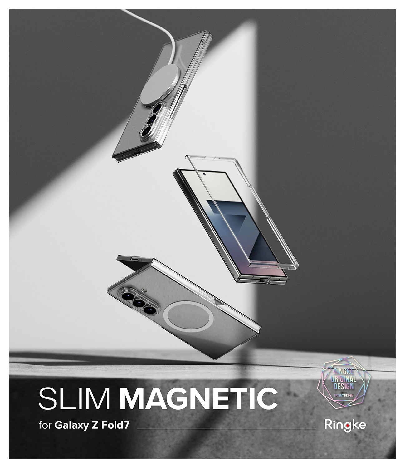 Ringke Slim Magnetic Samsung Galaxy Z Fold 7 Hoesje MagSafe Transparant afbeelding 16