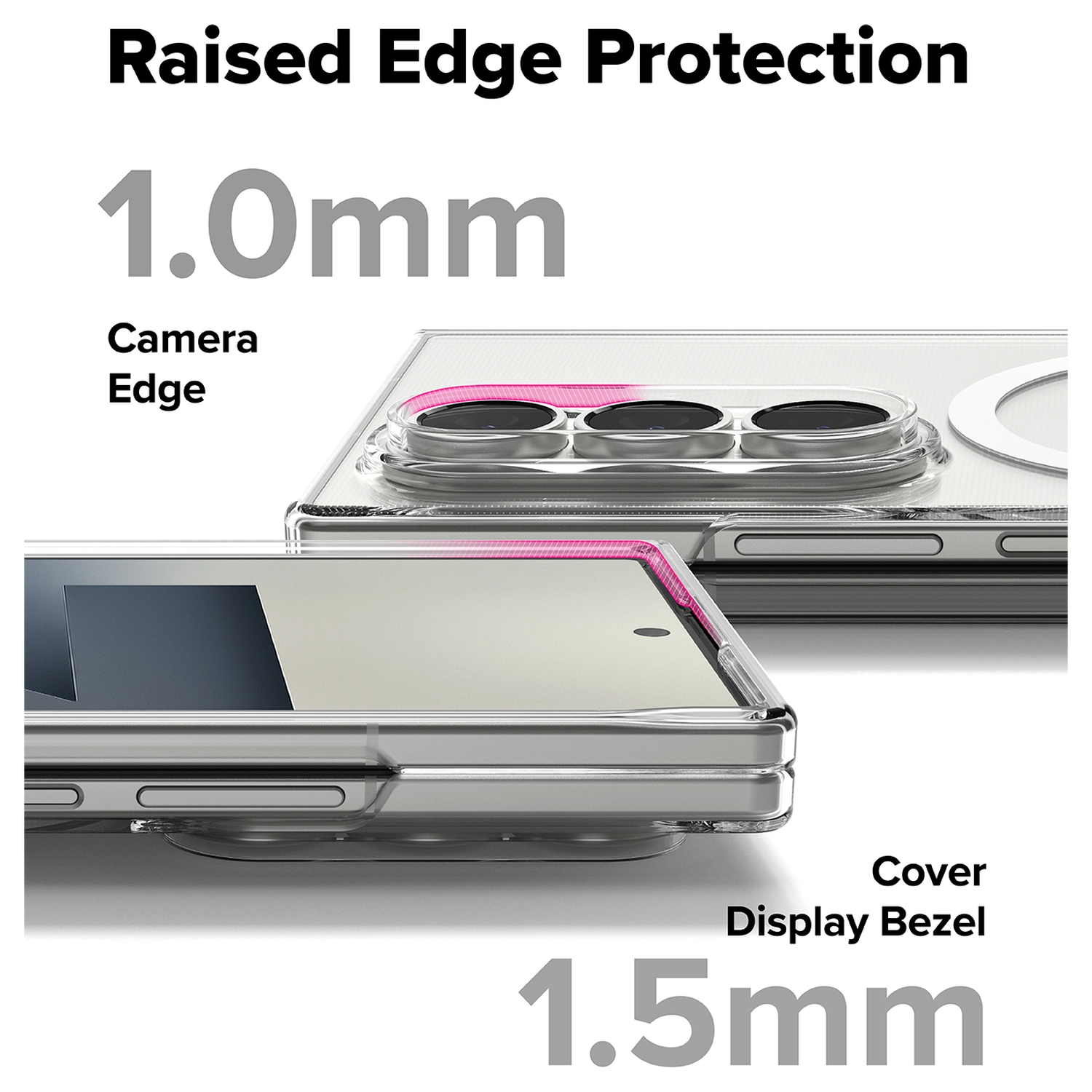 Ringke Slim Magnetic Samsung Galaxy Z Fold 7 Hoesje MagSafe Transparant afbeelding 8