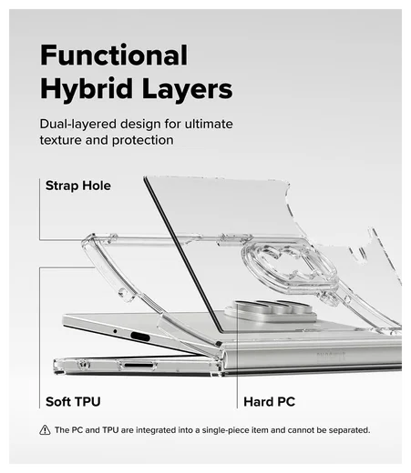 Ringke Fusion Samsung Galaxy Z Fold 7 Hoesje Back Cover Transparant afbeelding 6