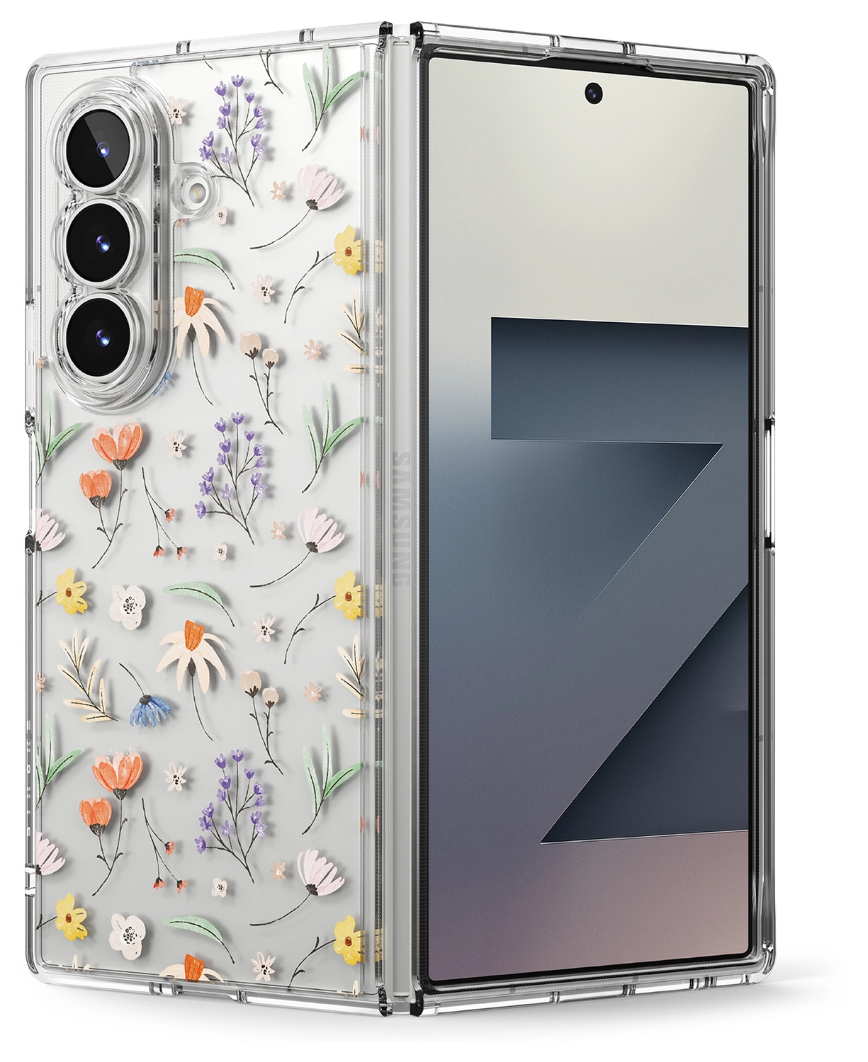 Ringke Fusion Design Samsung Galaxy Z Fold 7 Hoesje Back Cover Dry Flowers afbeelding 1