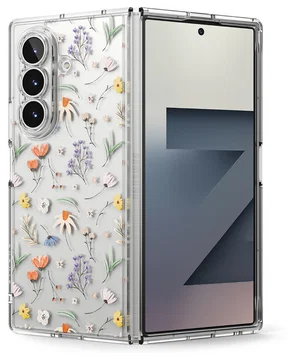 Ringke Fusion Design Samsung Galaxy Z Fold 7 Hoesje Back Cover Dry Flowers