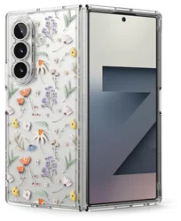 Ringke Fusion Design Samsung Galaxy Z Fold 7 Hoesje Back Cover Dry Flowers afbeelding