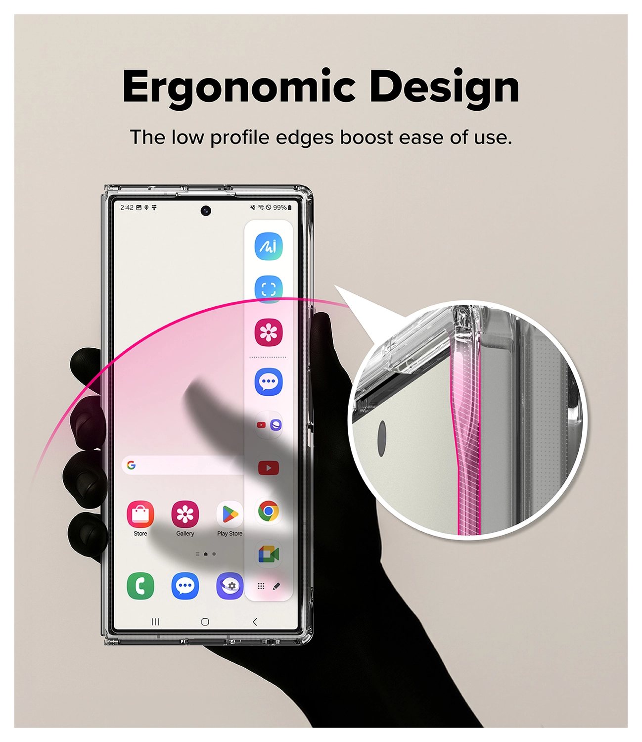 Ringke Fusion Design Samsung Galaxy Z Fold 7 Hoesje Back Cover Dry Flowers afbeelding 13