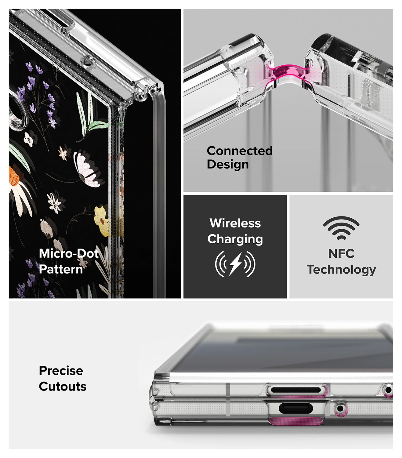 Ringke Fusion Design Samsung Galaxy Z Fold 7 Hoesje Back Cover Dry Flowers afbeelding 14