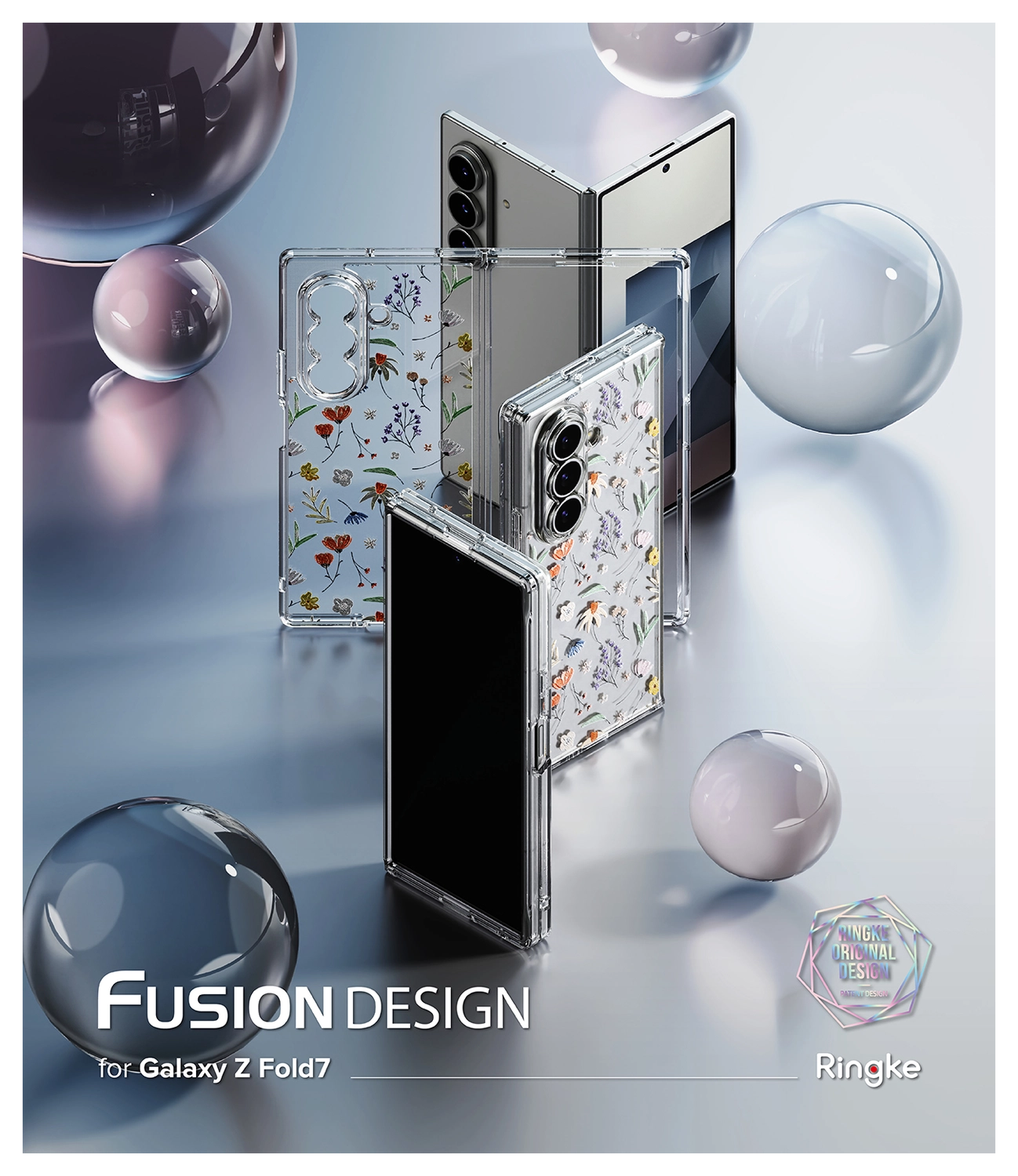 Ringke Fusion Design Samsung Galaxy Z Fold 7 Hoesje Back Cover Dry Flowers afbeelding 15