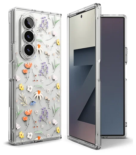 Ringke Fusion Design Samsung Galaxy Z Fold 7 Hoesje Back Cover Dry Flowers afbeelding 17