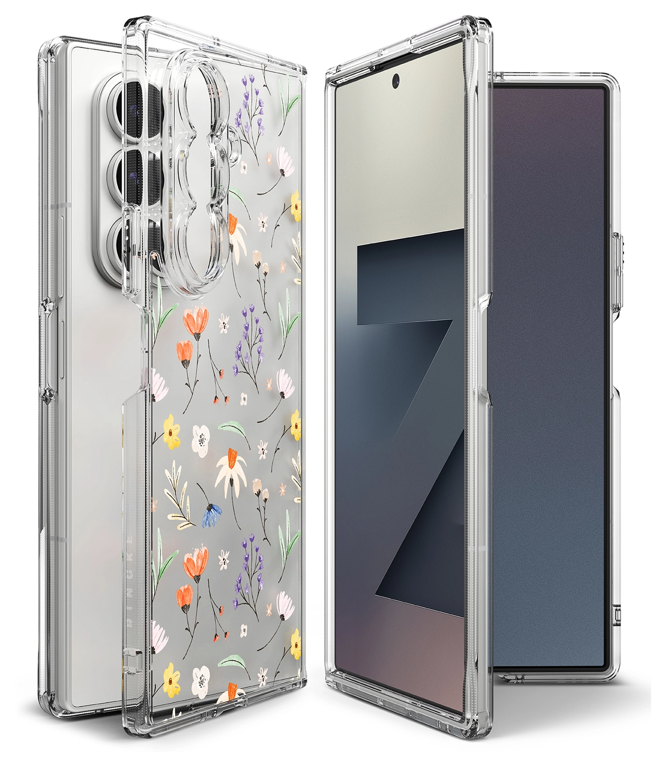 Ringke Fusion Design Samsung Galaxy Z Fold 7 Hoesje Back Cover Dry Flowers afbeelding 2