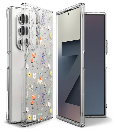 Ringke Fusion Design Samsung Galaxy Z Fold 7 Hoesje Back Cover Dry Flowers afbeelding 2