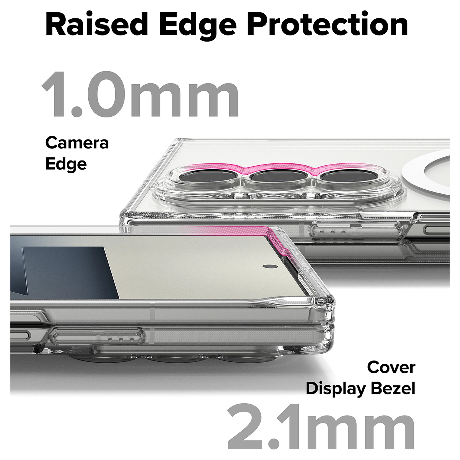 Ringke Fusion Magnetic Samsung Galaxy Z Fold 7 Hoesje MagSafe Transparant afbeelding 10