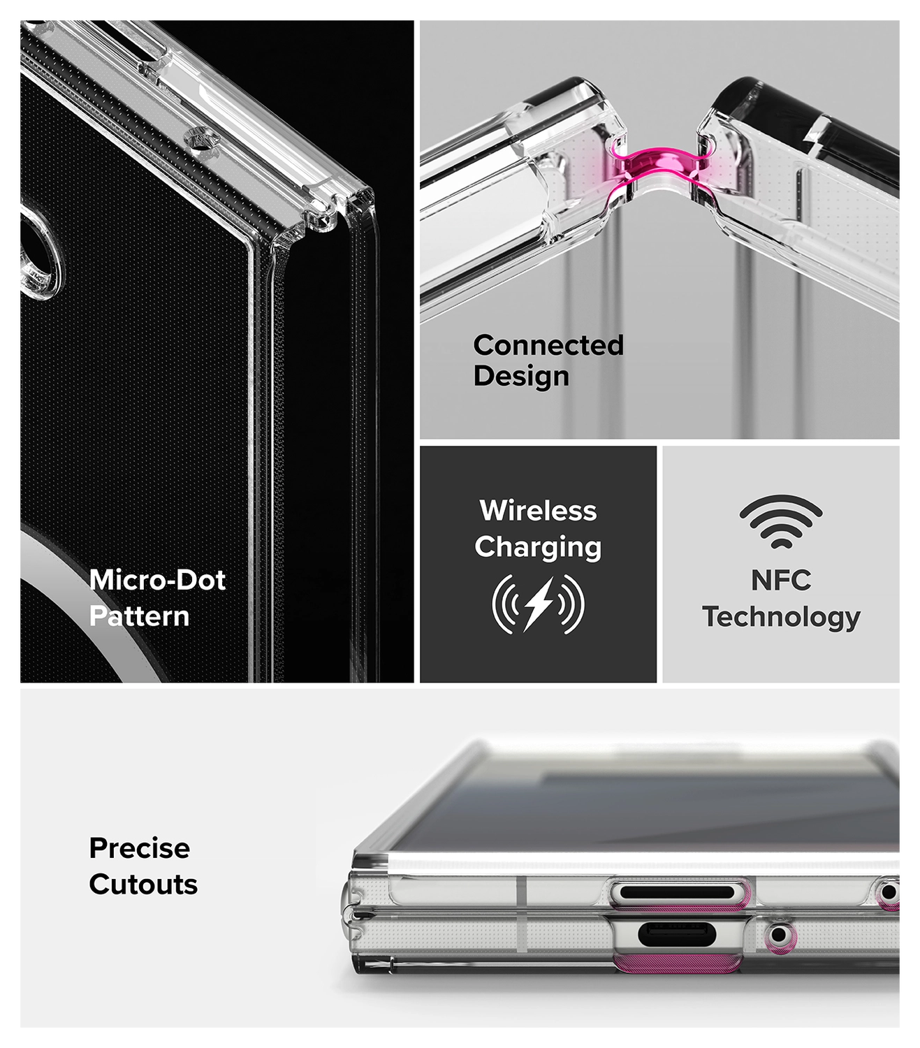 Ringke Fusion Magnetic Samsung Galaxy Z Fold 7 Hoesje MagSafe Transparant afbeelding 12