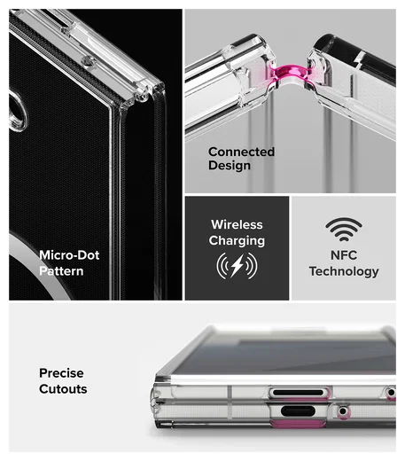 Ringke Fusion Magnetic Samsung Galaxy Z Fold 7 Hoesje MagSafe Transparant afbeelding 12