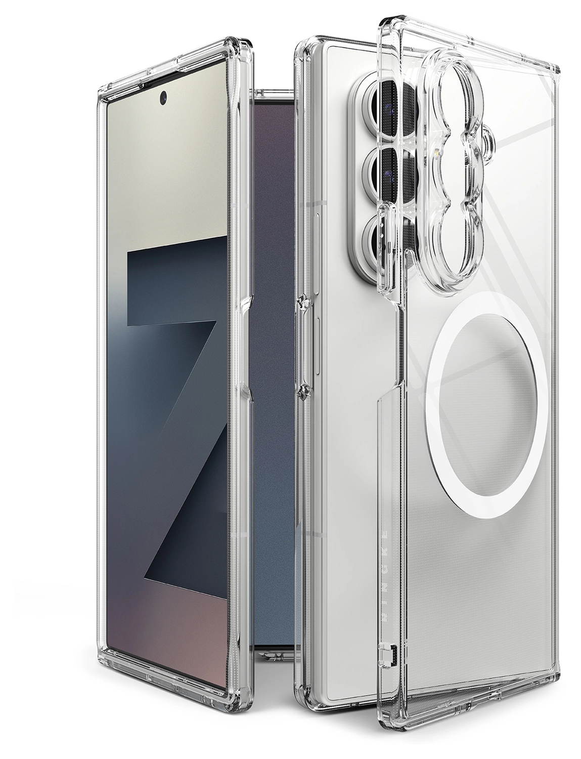 Ringke Fusion Magnetic Samsung Galaxy Z Fold 7 Hoesje MagSafe Transparant afbeelding 13