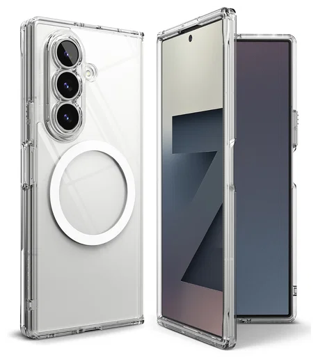 Ringke Fusion Magnetic Samsung Galaxy Z Fold 7 Hoesje MagSafe Transparant afbeelding 14