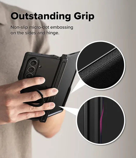 Ringke Alles Samsung Galaxy Z Fold 7 Hoesje 360° MagSafe Standaard Zwart afbeelding 8