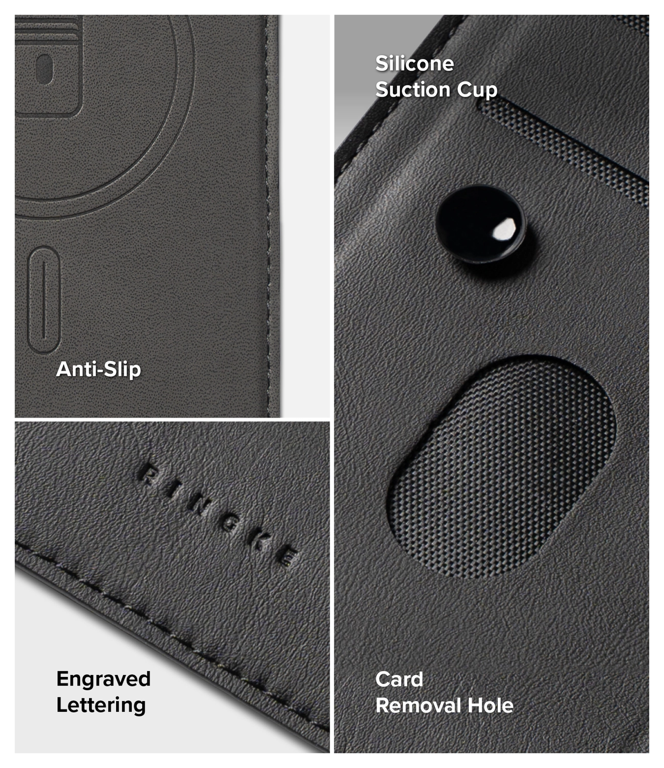 Ringke Folio Grip Wallet Magnetic Samsung Galaxy Z Fold 7 Hoesje Zwart afbeelding 4