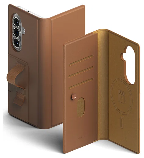 Ringke Folio Grip Wallet Magnetic Samsung Galaxy Z Fold 7 Hoesje Bruin afbeelding 1