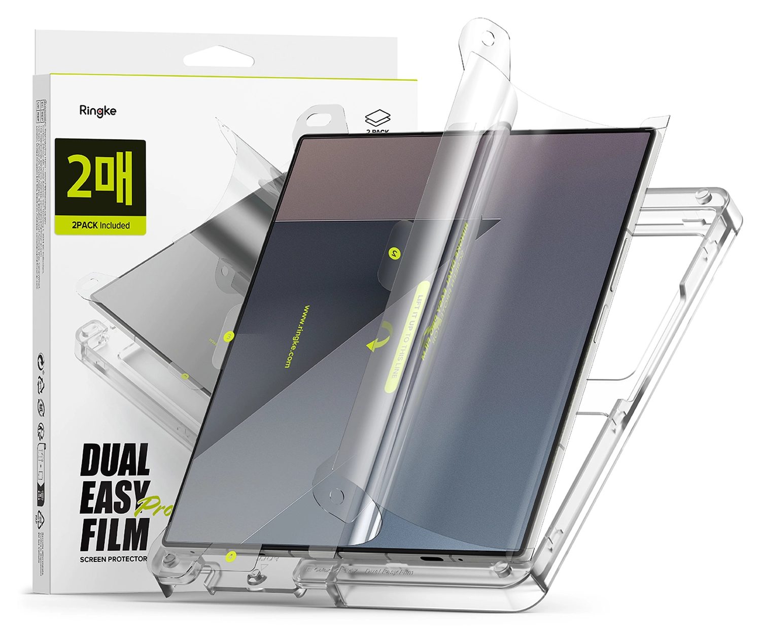 Ringke Dual Easy Pro Film Samsung Galaxy Z Fold 7 Screen Protector Jig 2-Pack afbeelding 1