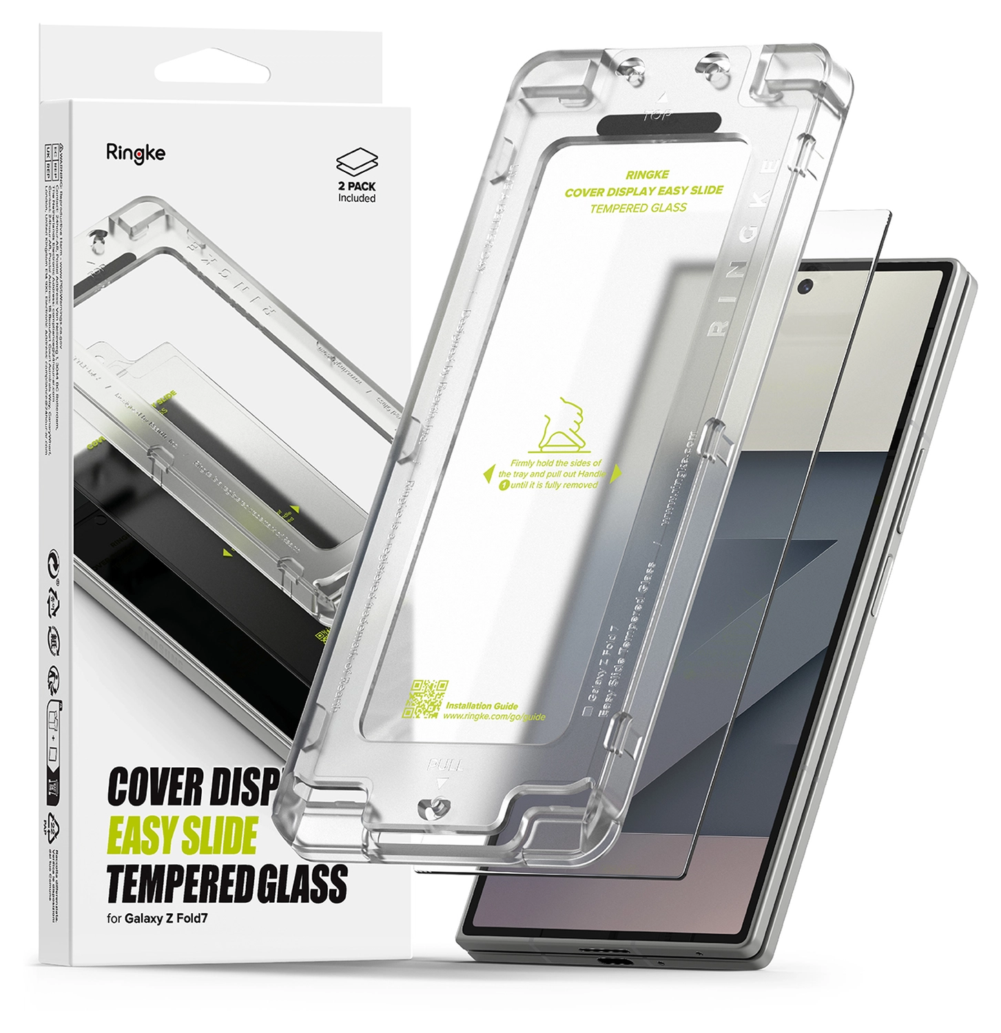 Ringke Cover Display Easy Slide Samsung Z Fold 7 Screen Protector met Jig 2-Pack afbeelding 1