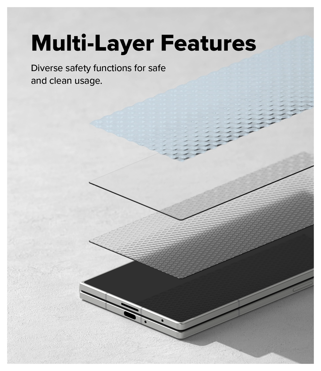 Ringke Cover Display Easy Slide Samsung Z Fold 7 Screen Protector met Jig 2-Pack afbeelding 11