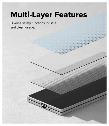 Ringke Cover Display Easy Slide Samsung Z Fold 7 Screen Protector met Jig 2-Pack afbeelding 11