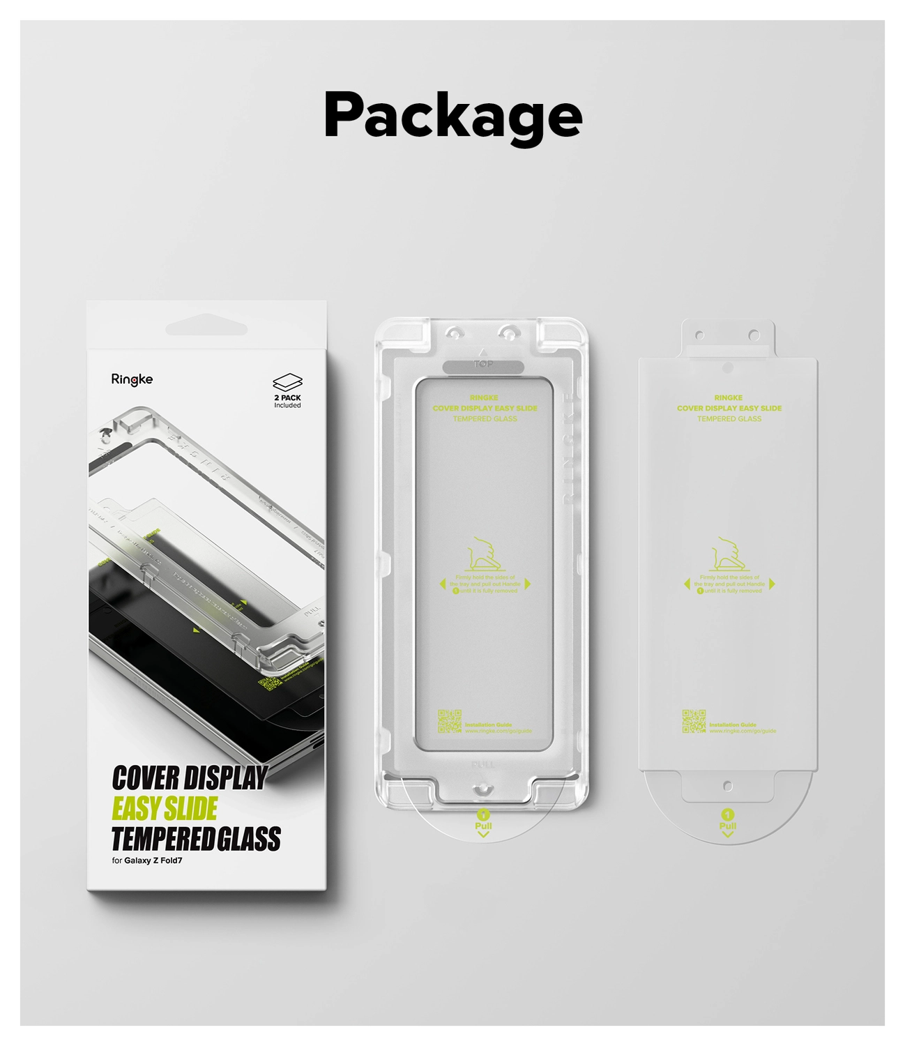 Ringke Cover Display Easy Slide Samsung Z Fold 7 Screen Protector met Jig 2-Pack afbeelding 14