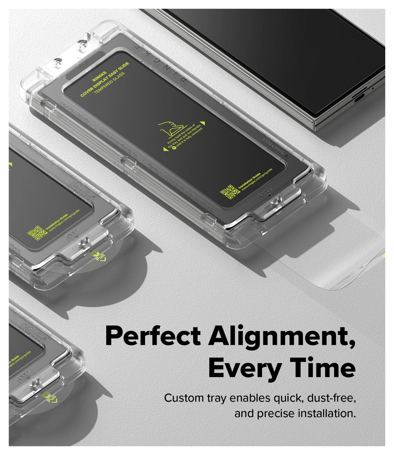 Ringke Cover Display Easy Slide Samsung Z Fold 7 Screen Protector met Jig 2-Pack afbeelding 4