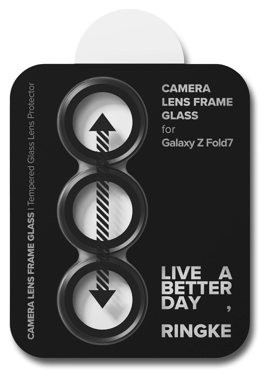 Ringke Frame Glass Samsung Galaxy Z Fold 7 Camera Protector Zwart (2-Pack) afbeelding 14