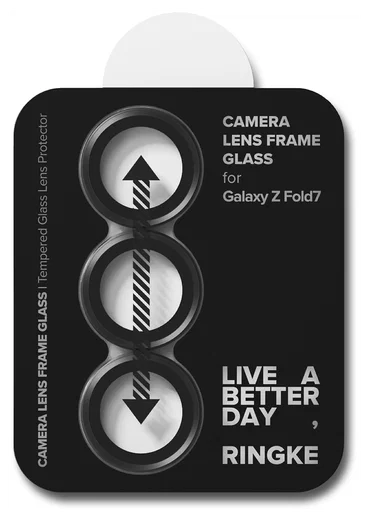 Ringke Frame Glass Samsung Galaxy Z Fold 7 Camera Protector Zwart (2-Pack) afbeelding 14