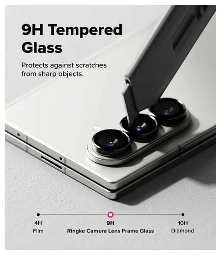 Ringke Frame Glass Samsung Galaxy Z Fold 7 Camera Protector Zwart (2-Pack) afbeelding 4