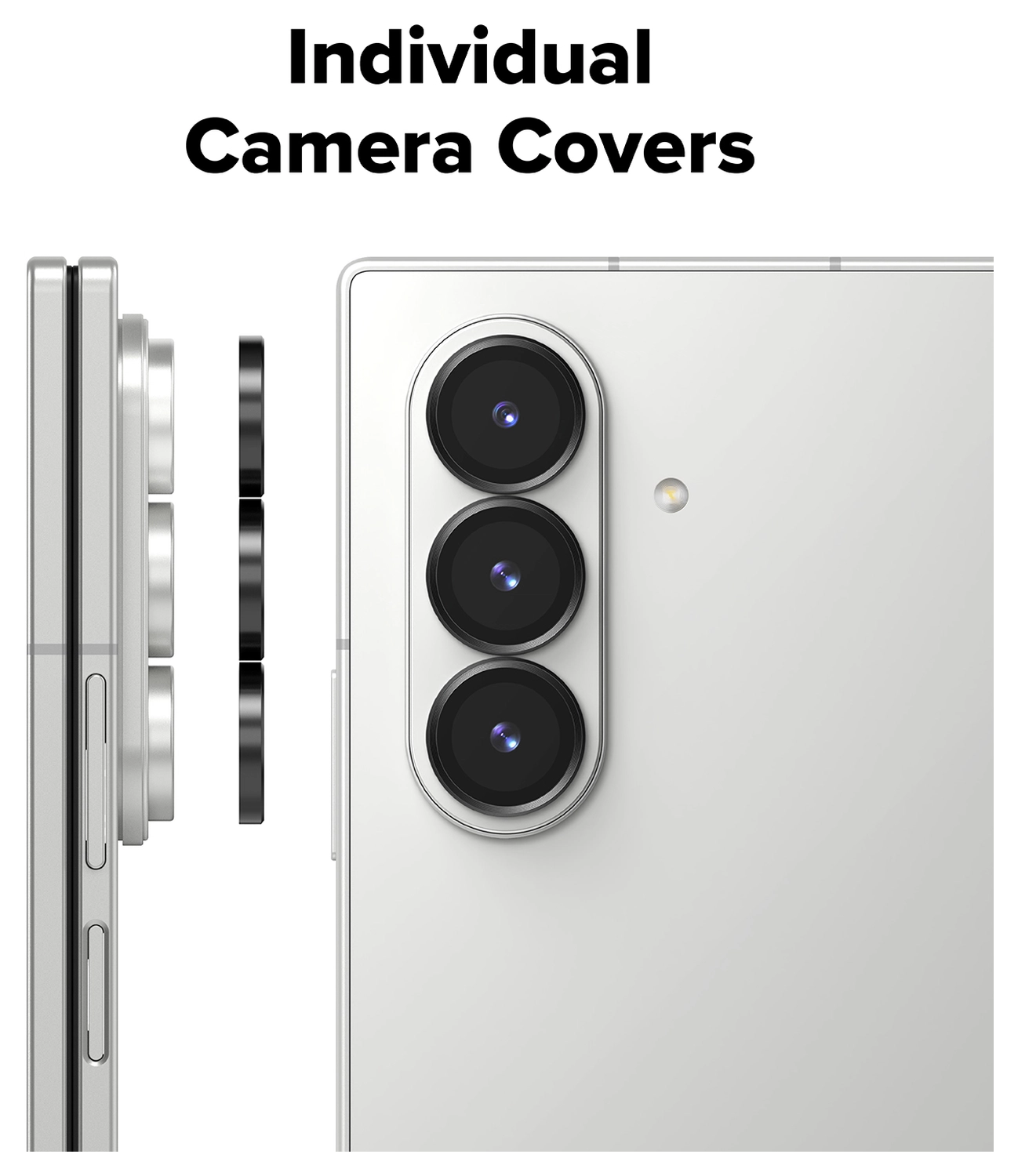 Ringke Frame Glass Samsung Galaxy Z Fold 7 Camera Protector Zwart (2-Pack) afbeelding 6