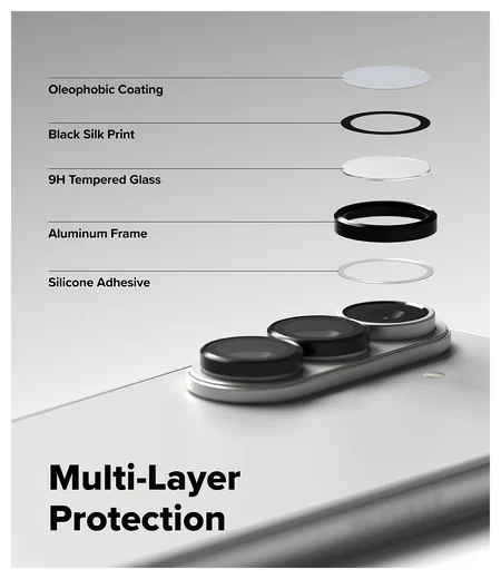 Ringke Frame Glass Samsung Galaxy Z Fold 7 Camera Protector Zwart (2-Pack) afbeelding 7