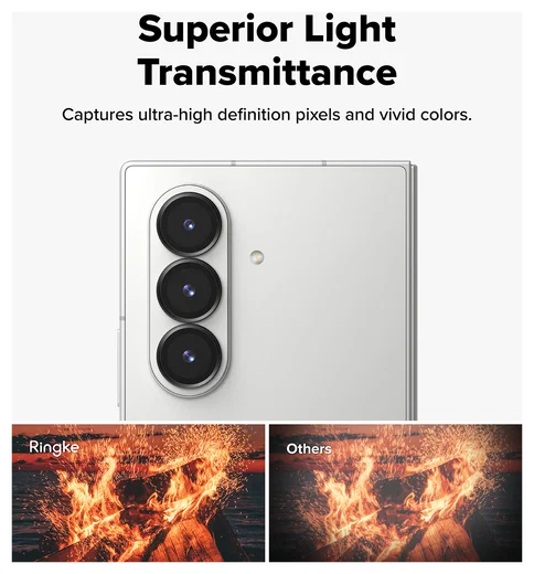 Ringke Frame Glass Samsung Galaxy Z Fold 7 Camera Protector Zwart (2-Pack) afbeelding 8